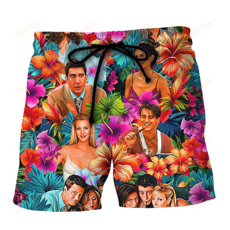 Friends Synthwave Tropical Summer Special Beach Short