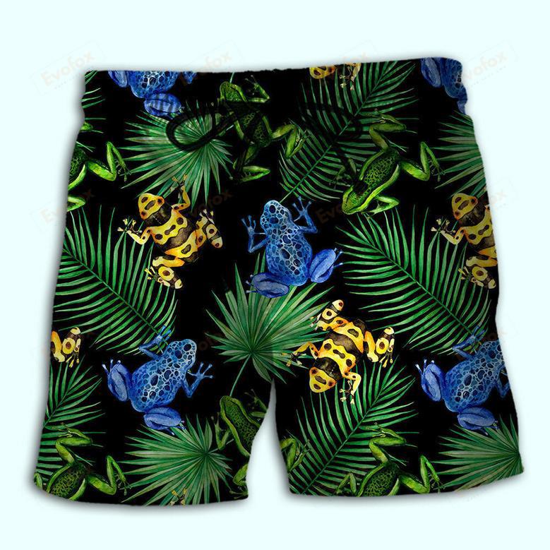 Frog Green Tropical Leaf Beach Short