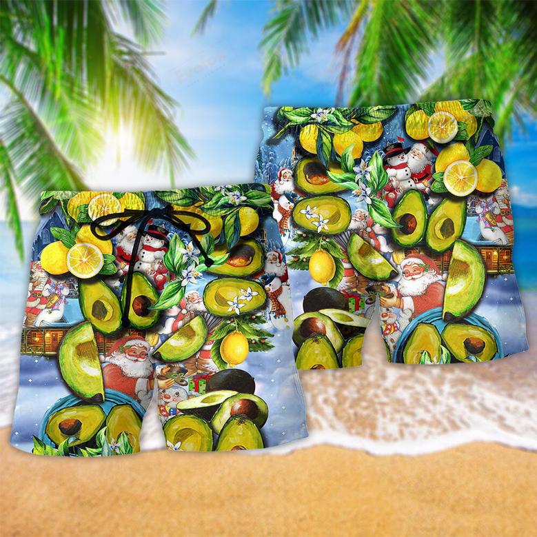 Fruit Avocado Lemon Summer Time Xmas Christmas Beach Short