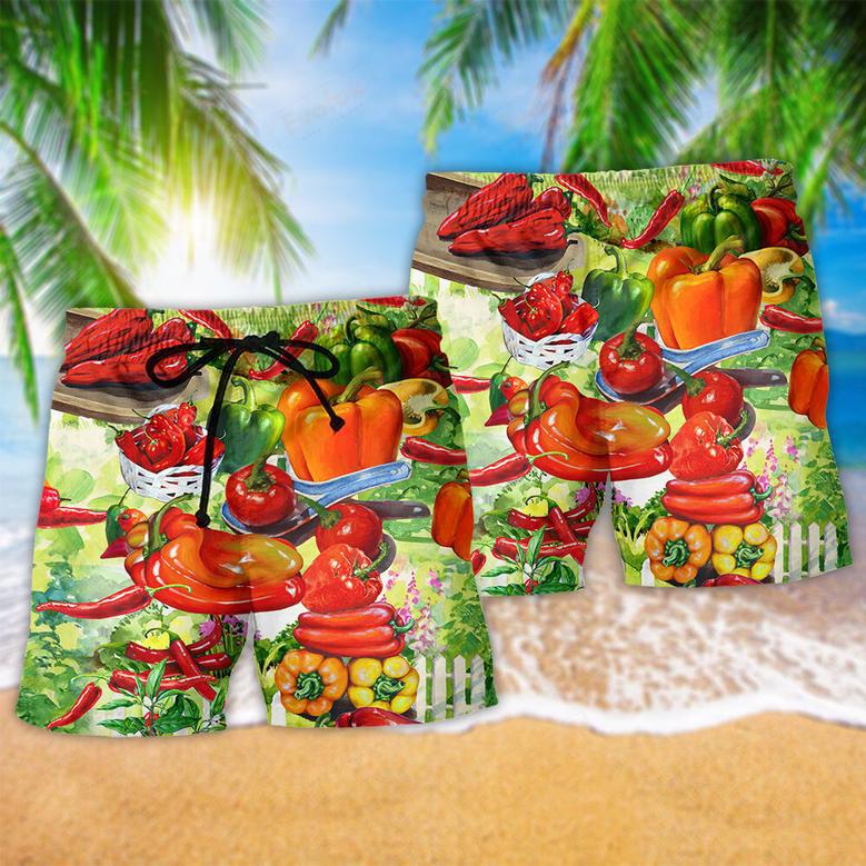 Fruit Bell Pepper And Chili Fresh Fruit Beach Short