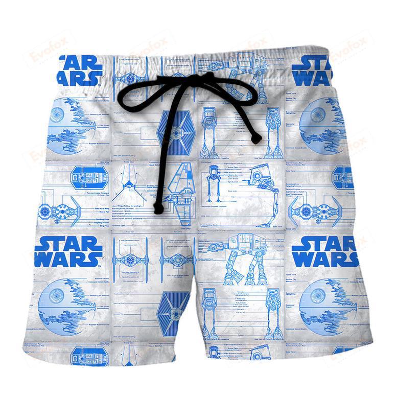 Galaxy Ships Imperial Walkers Beach Short