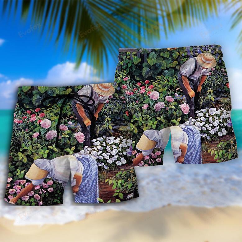 Gardening Beautiful Floral Lovely Beach Short