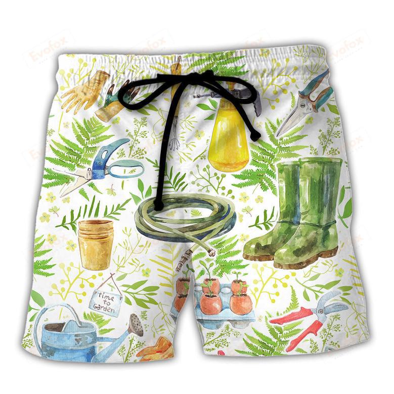 Gardening I'm A Plantaholic Vintage Art Beach Short