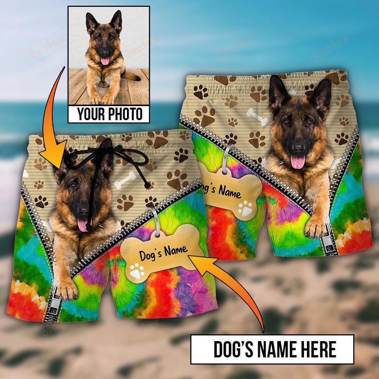 German Shepherd Dog Various Style Custom Photo Personalized Beach Short