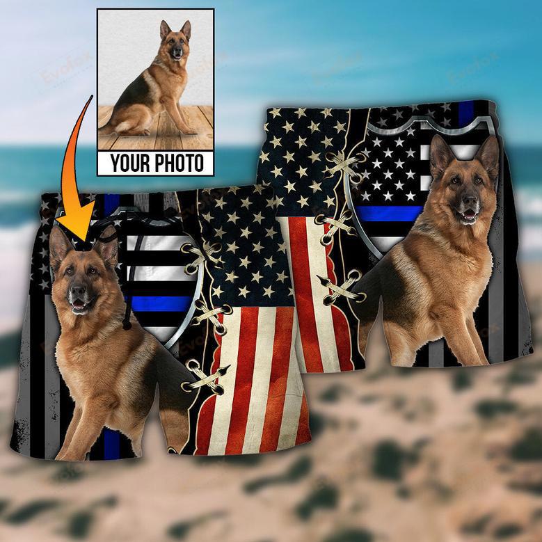 German Shepherd Dog Various Style Custom Photo Personalized Beach Short