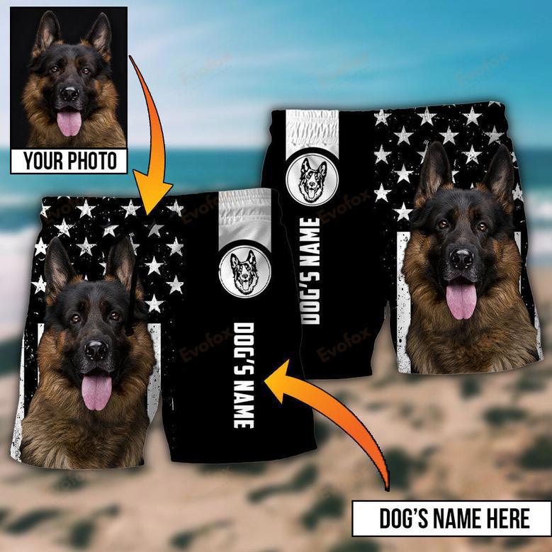 German Shepherd My Lovely Dog Custom Photo Personalized Beach Short