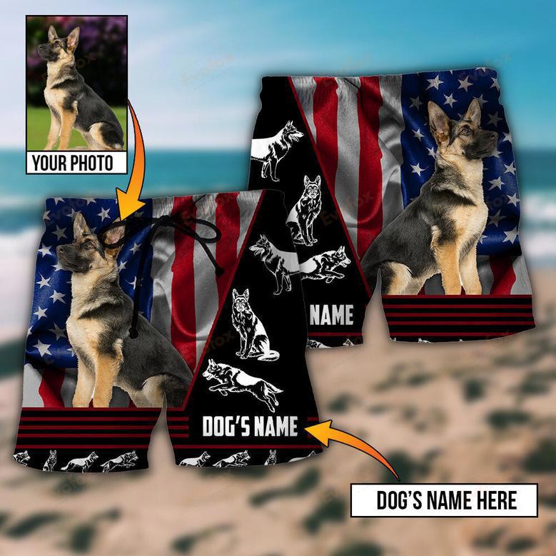 German Shepherd My Lovely Dog Custom Photo Personalized Beach Short