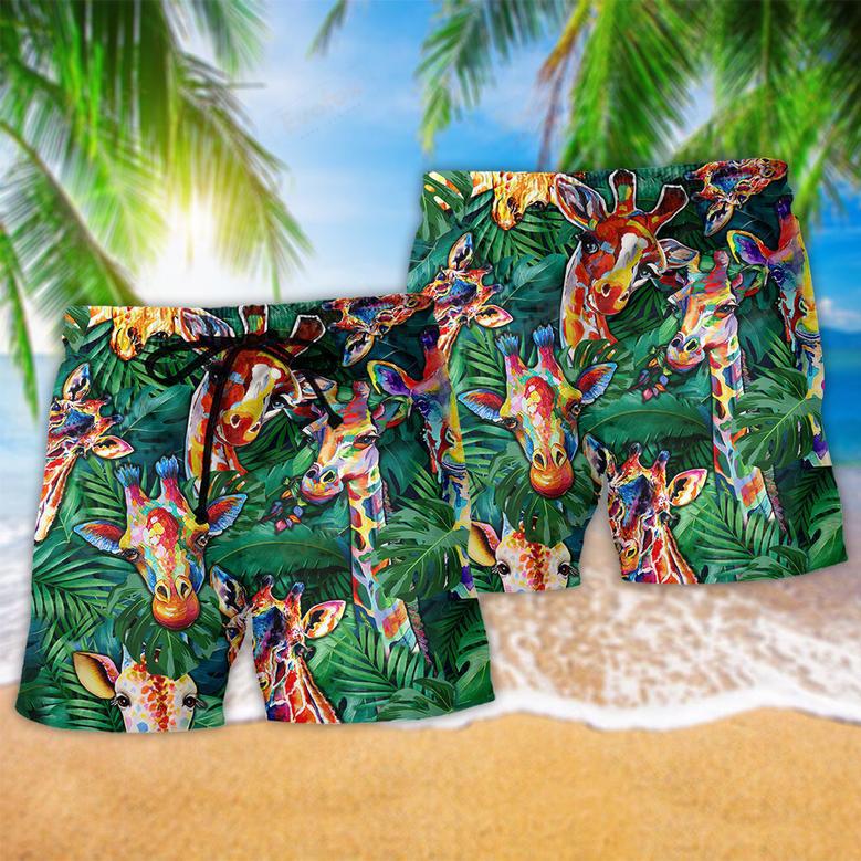 Giraffe Animals Living The High Life Giraffe Beach Short