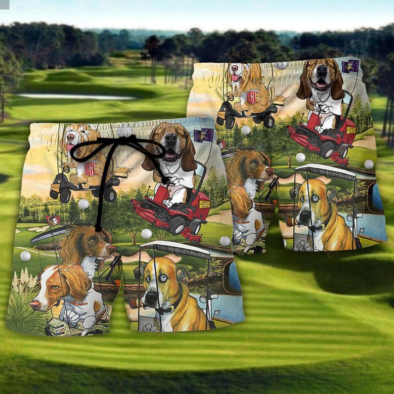 Golf Funny Dog Golf Cart This Is How I Roll Golf Lover Beach Short