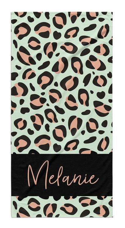 Gradient Glitter Name Personalized Beach Towels Birthday Unique Design