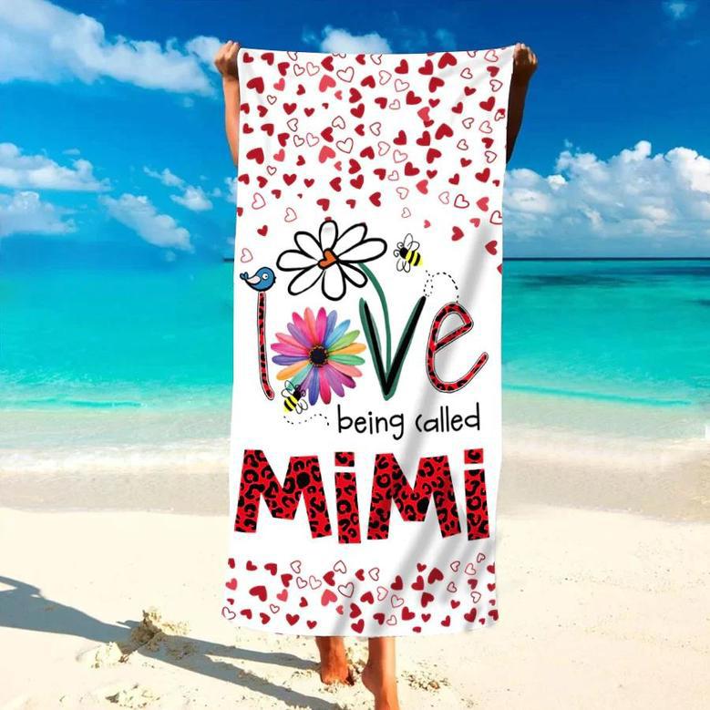 Grandma Grandkids Personalized Beach Towels Ultimate Summer Mom Gift