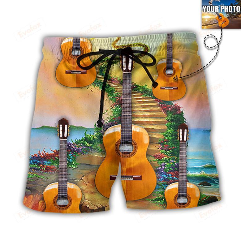 Guitar Various Style Custom Photo Beach Short