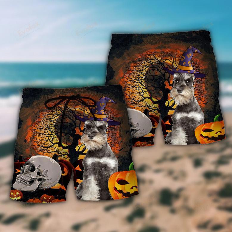 Halloween Schnauzer My Lovely Dog Beach Short