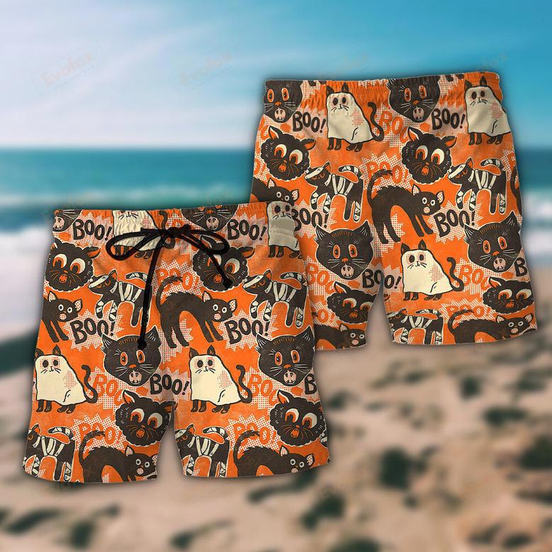 Halloween Spooktacular Scaredy Cat Beach Short