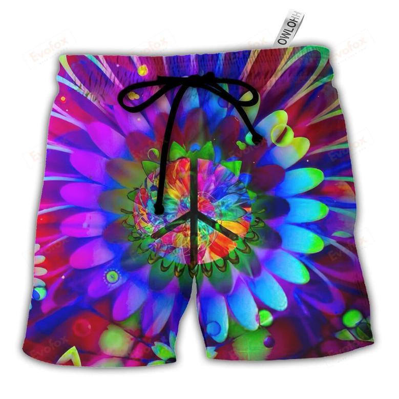 Hippie Love Is In The Air Flowers In My Hair Beach Short