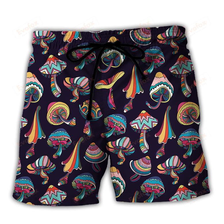 Hippie Mushroom Peace Love Life Style Beach Short