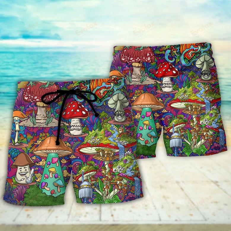 Hippie Mushroom Peace Lover Beach Short