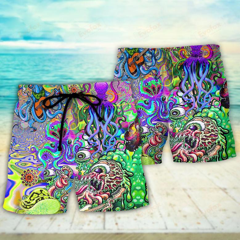 Hippie Octopus Love Music Beach Short