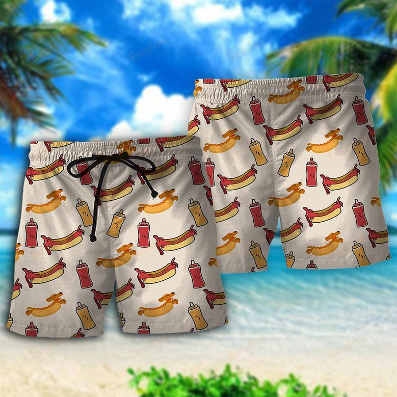 Hot Dog Funny Cool Beach Short