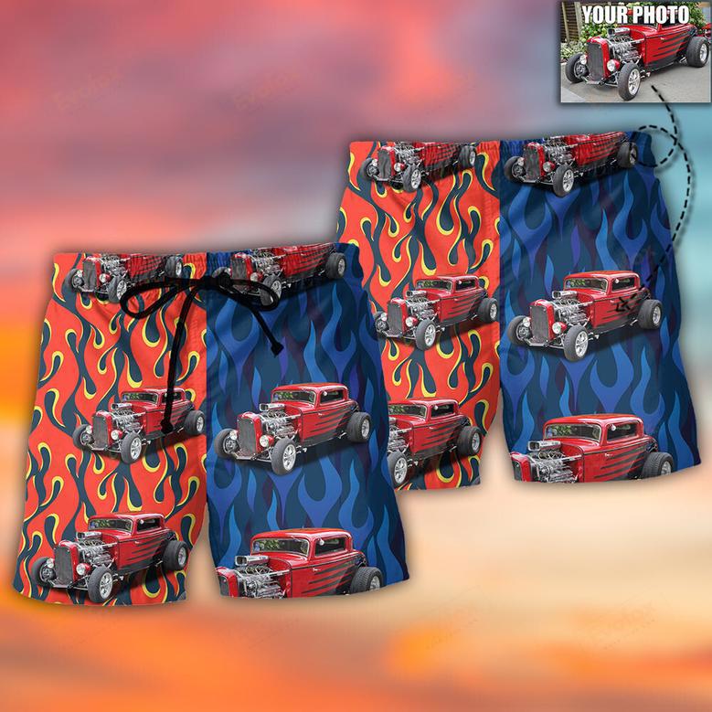 Hot Rod Various Style Custom Photo Beach Short