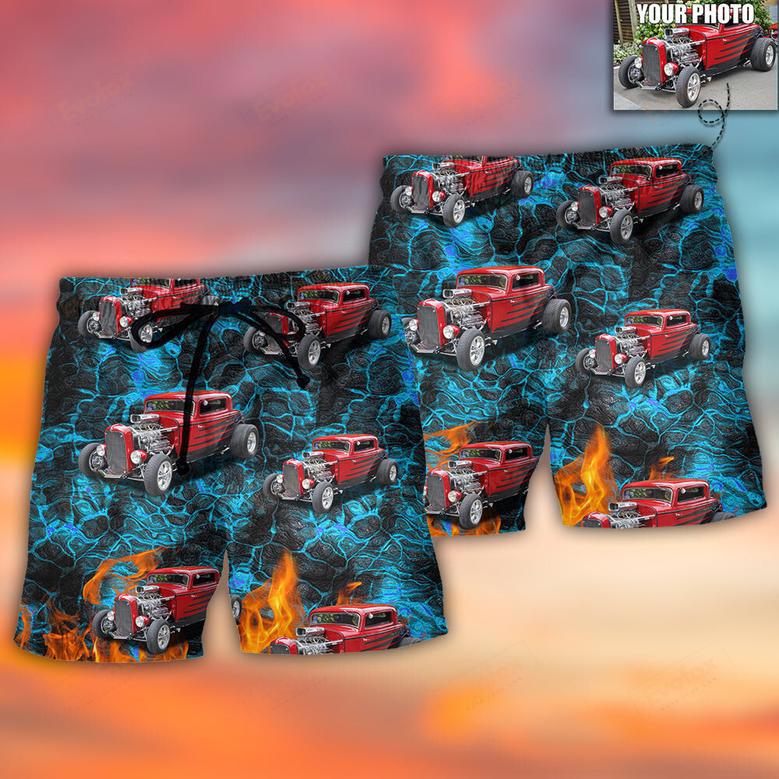 Hot Rod Various Style Custom Photo Beach Short