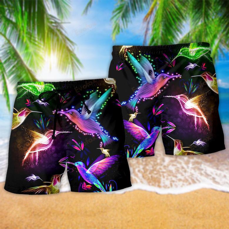 Hummingbird Fly All Night Stunning Beach Short