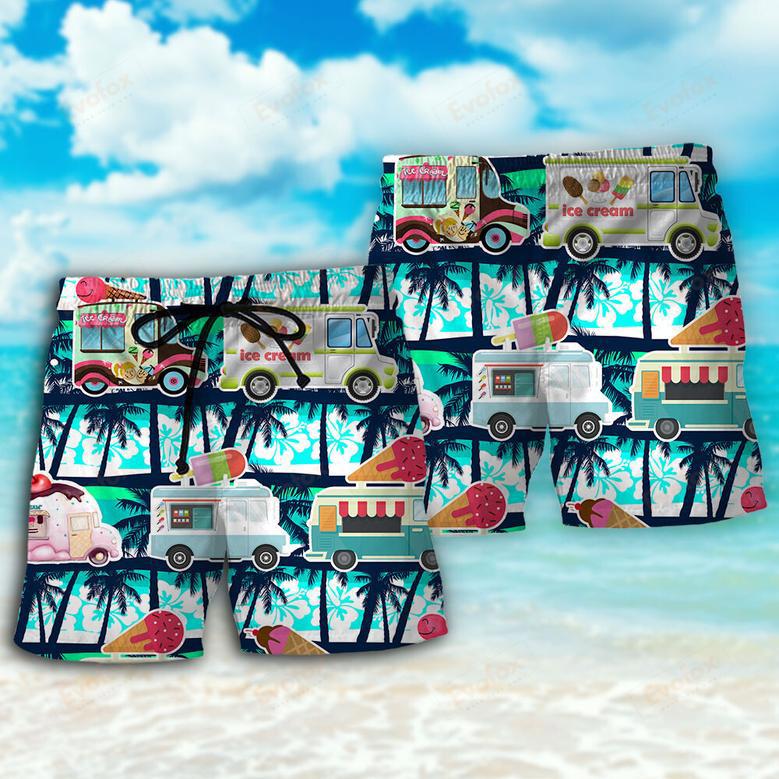 Ice Cream Truck Hot Summer Beach Short