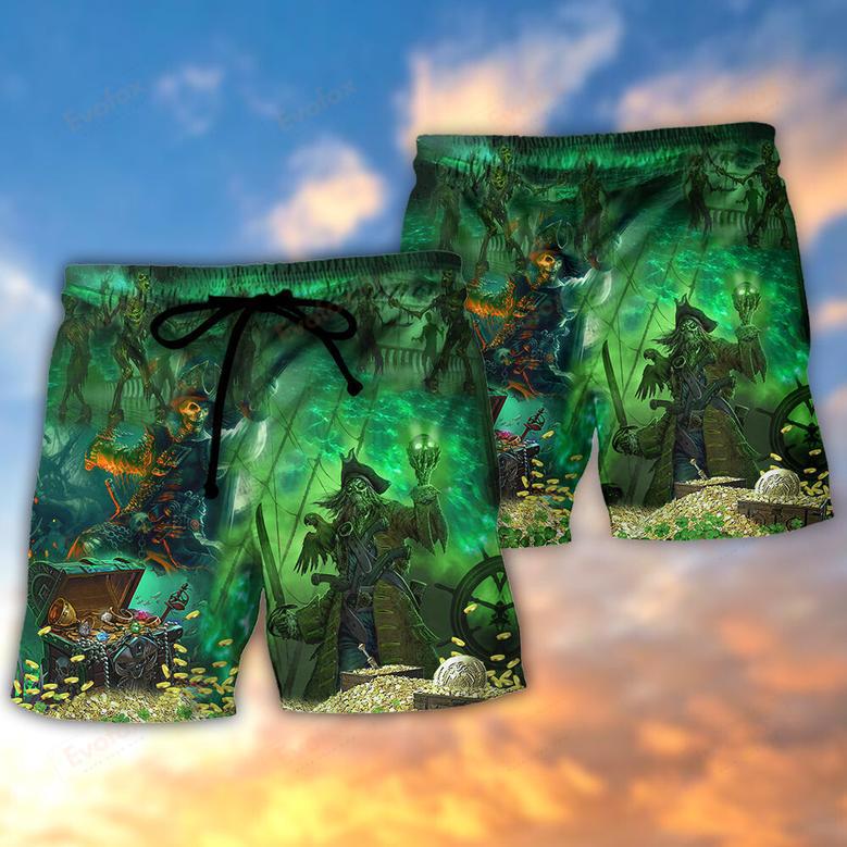 Irish Pirate Booze And Booty Beautiful Beach Short