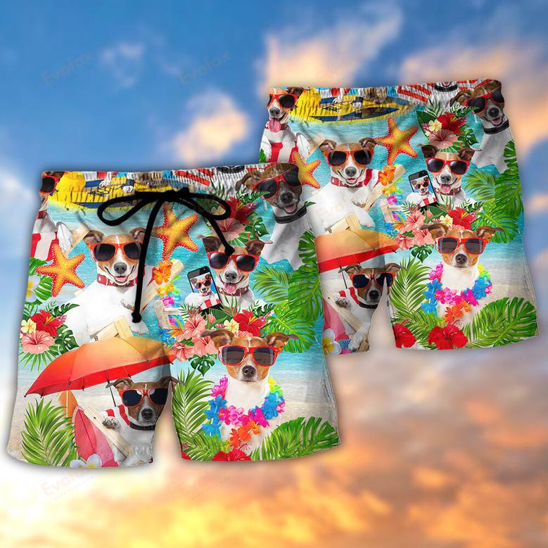 Jack Russell Terrier Dog Love Beach Beach Short