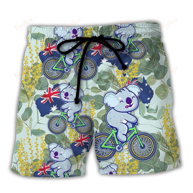 Koala Australia Ride Cycling Art Vibe Beach Short