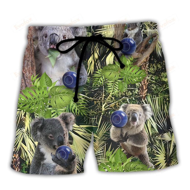 Lawn Bowling Koala In Jungle Play Lawn Bowling Beach Short