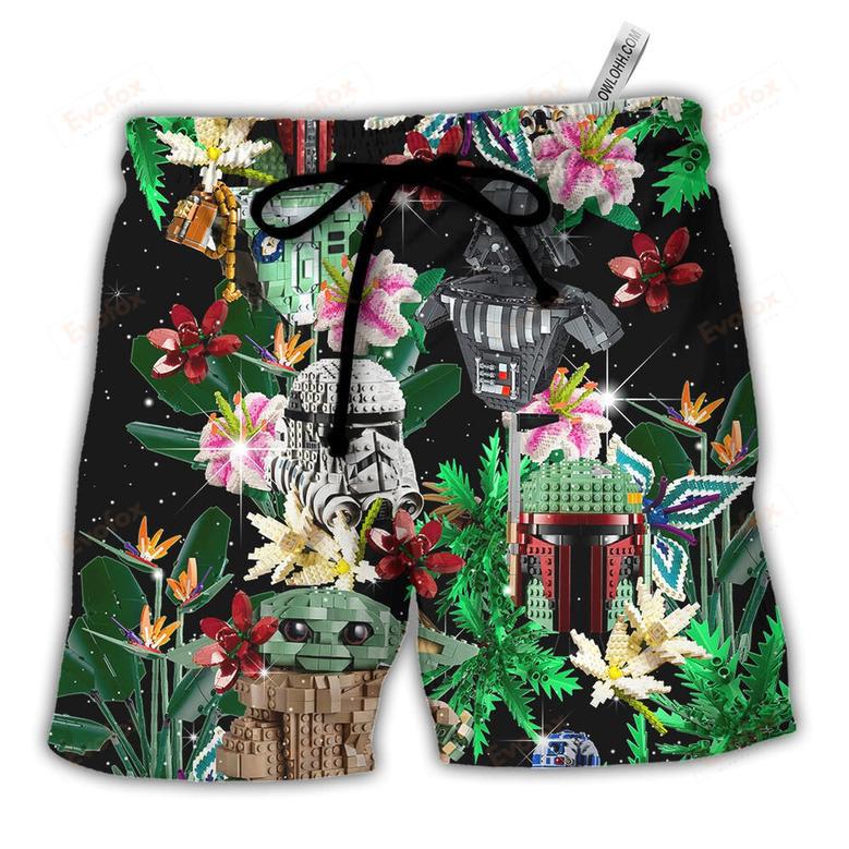 Lego Baby , Boba Fett, Darth and Stormtroopers Tropical Beach Short