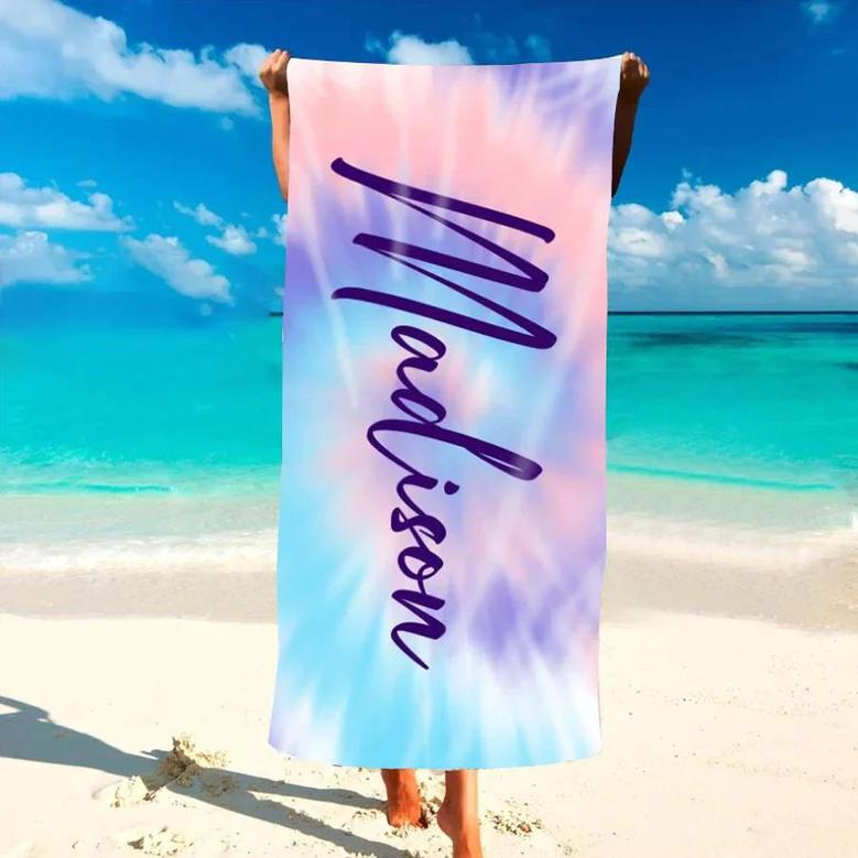 Leopard Pattern Personalized Beach Towels Monogrammed Unique Gift