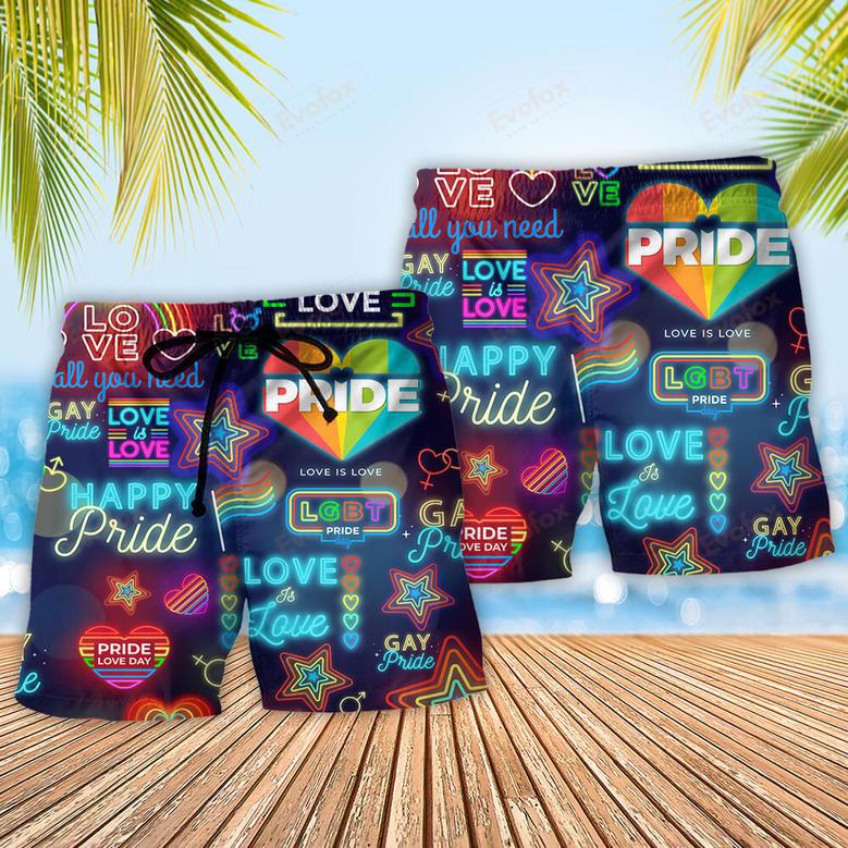 LGBT Love Has No Gender Love Is Love Beach Short