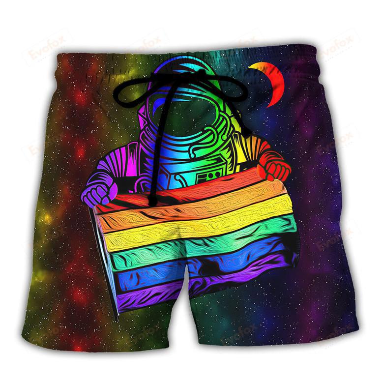 LGBT Pride Astronaut Style Beach Short