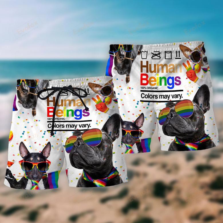 LGBT Pride French Bulldog Beach Short