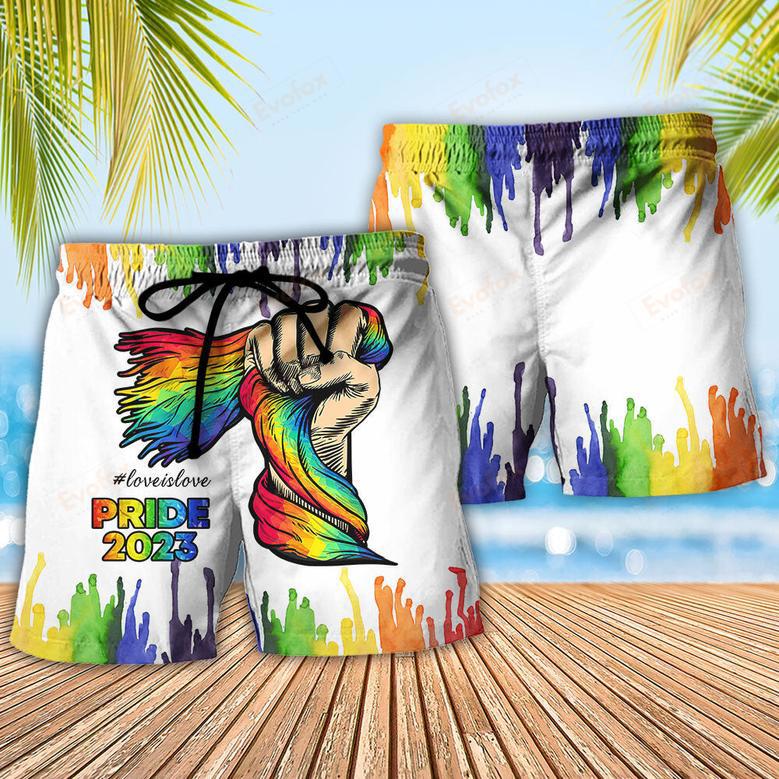 LGBT Pride Love Is Love 2023 Beach Short