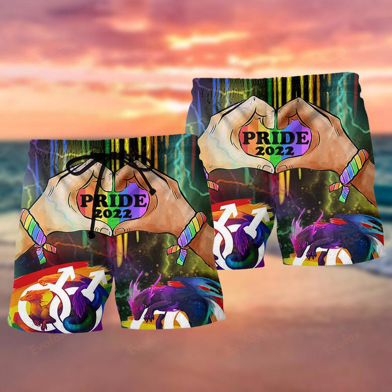 LGBT Skull Pride 2022 Style Beach Short