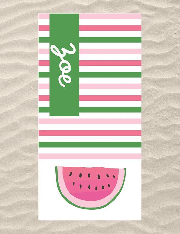 Lime Themed Personalized Beach Towels Perfect Women Kids Men All Ages