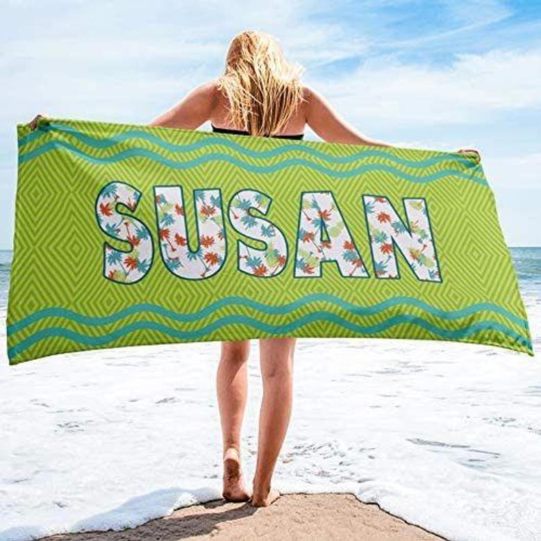 Lime Themed Personalized Beach Towels Perfect Women Kids Men All Ages