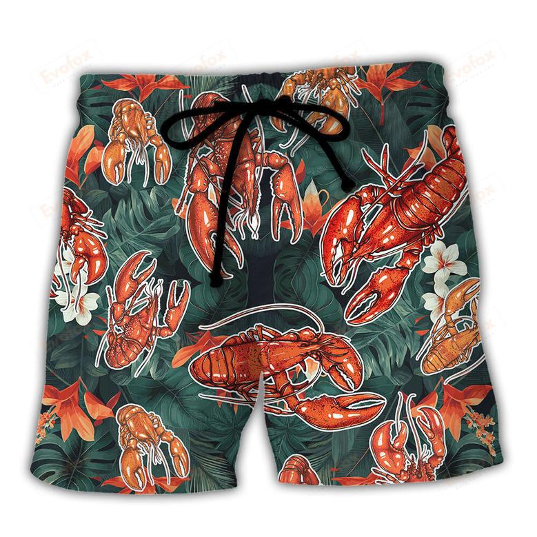 Lobster It's A Known Fact That Lobsters Fall In Love Tropical Vibe Amazing Style Beach Short