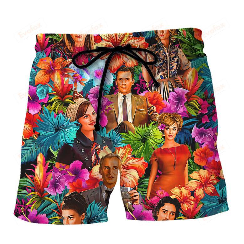 Mad Men Synthwave Tropical Summer Special Beach Short