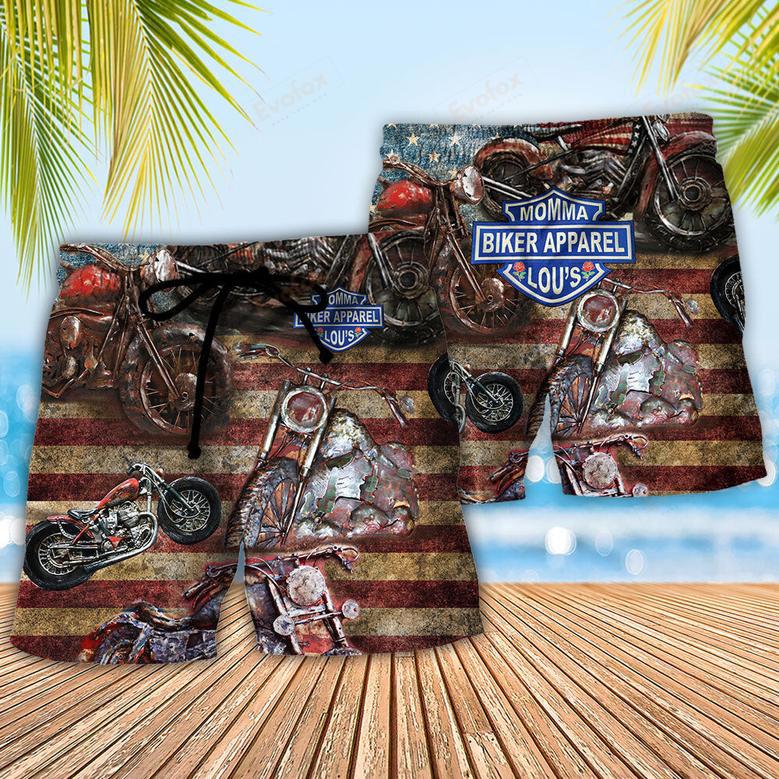 Motorcycle No Plans No Maps America Style Beach Short