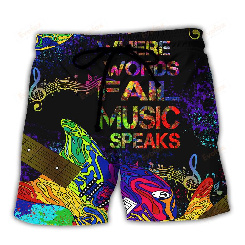 Music Speaks Style Beach Short