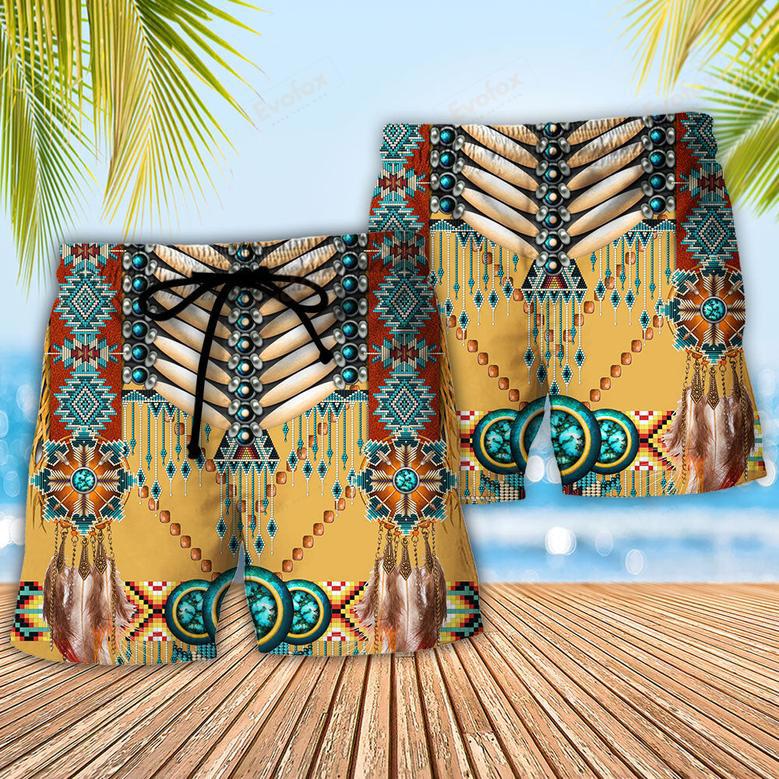 Native American Proud Pattern Beach Short