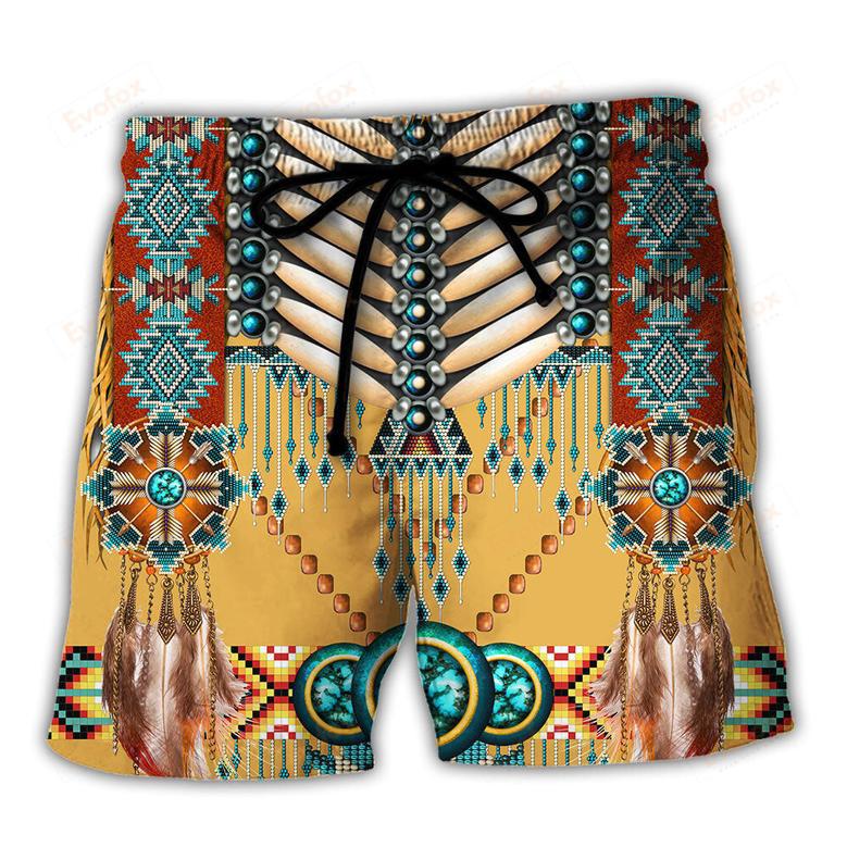 Native American Proud Pattern Beach Short