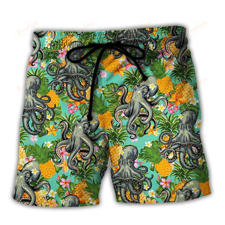 Octopus Tropical Peace Life Style Beach Short