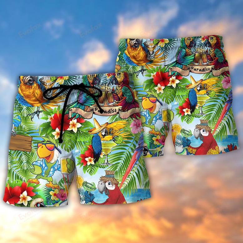 Parrot Love Life Happiness Beach Short