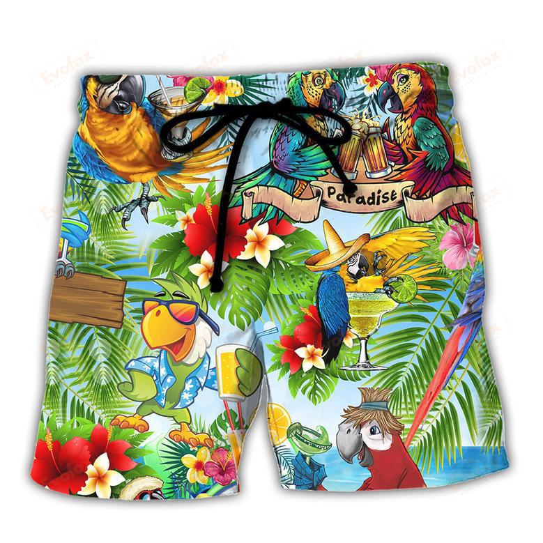 Parrot Love Life Happiness Beach Short