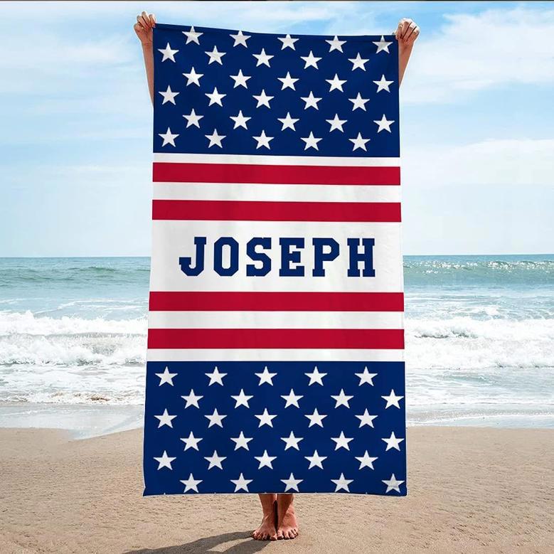 Patriotic American Flag Design Pool Swim Beach Towels Unique Gift